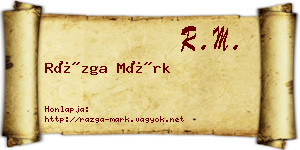 Rázga Márk névjegykártya