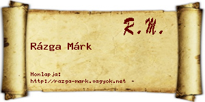 Rázga Márk névjegykártya